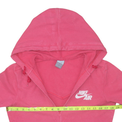 Nike Air Women's Pink Full Zip Hoodie Size M 10/12 Cotton Blend