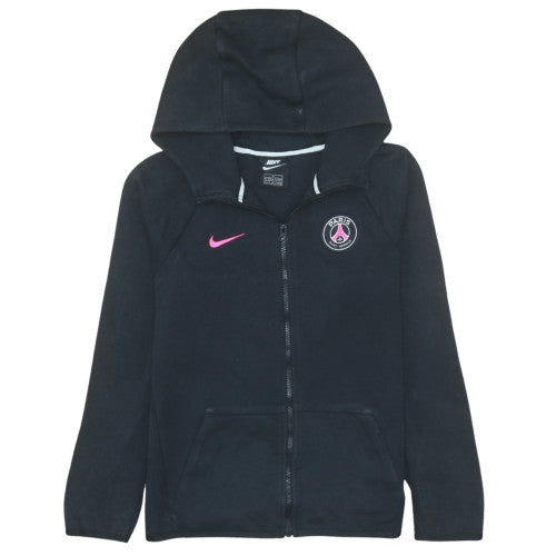 Nike Boys Black Full Zip Hoodie 12-13 Years PSG Football Fleece