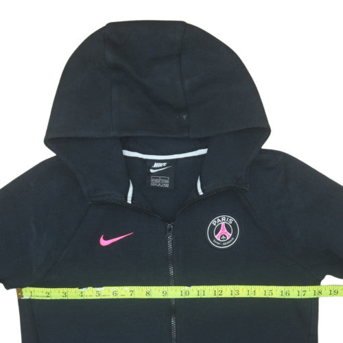 Nike Boys Black Full Zip Hoodie 12-13 Years PSG Football Fleece