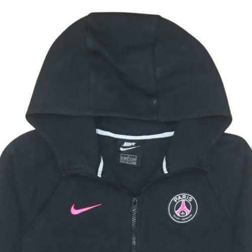 Nike Boys Black Full Zip Hoodie 12-13 Years PSG Football Fleece