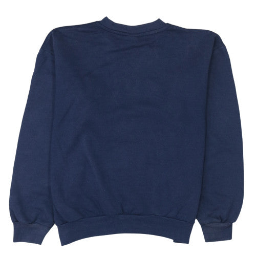 Levi's Women's Navy Blue Crew Neck Pullover Sweatshirt L Logo Print