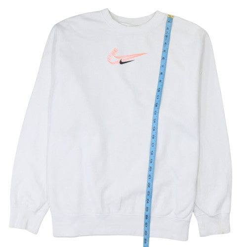 Nike Men's White XL Pullover Crew Neck Sweatshirt Graphic Logo