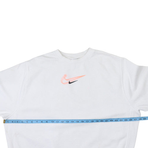 Nike Men's White XL Pullover Crew Neck Sweatshirt Graphic Logo