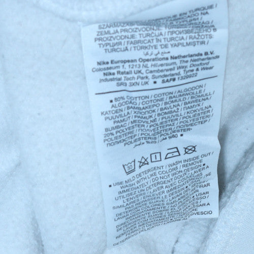 Nike Men's White XL Pullover Crew Neck Sweatshirt Graphic Logo