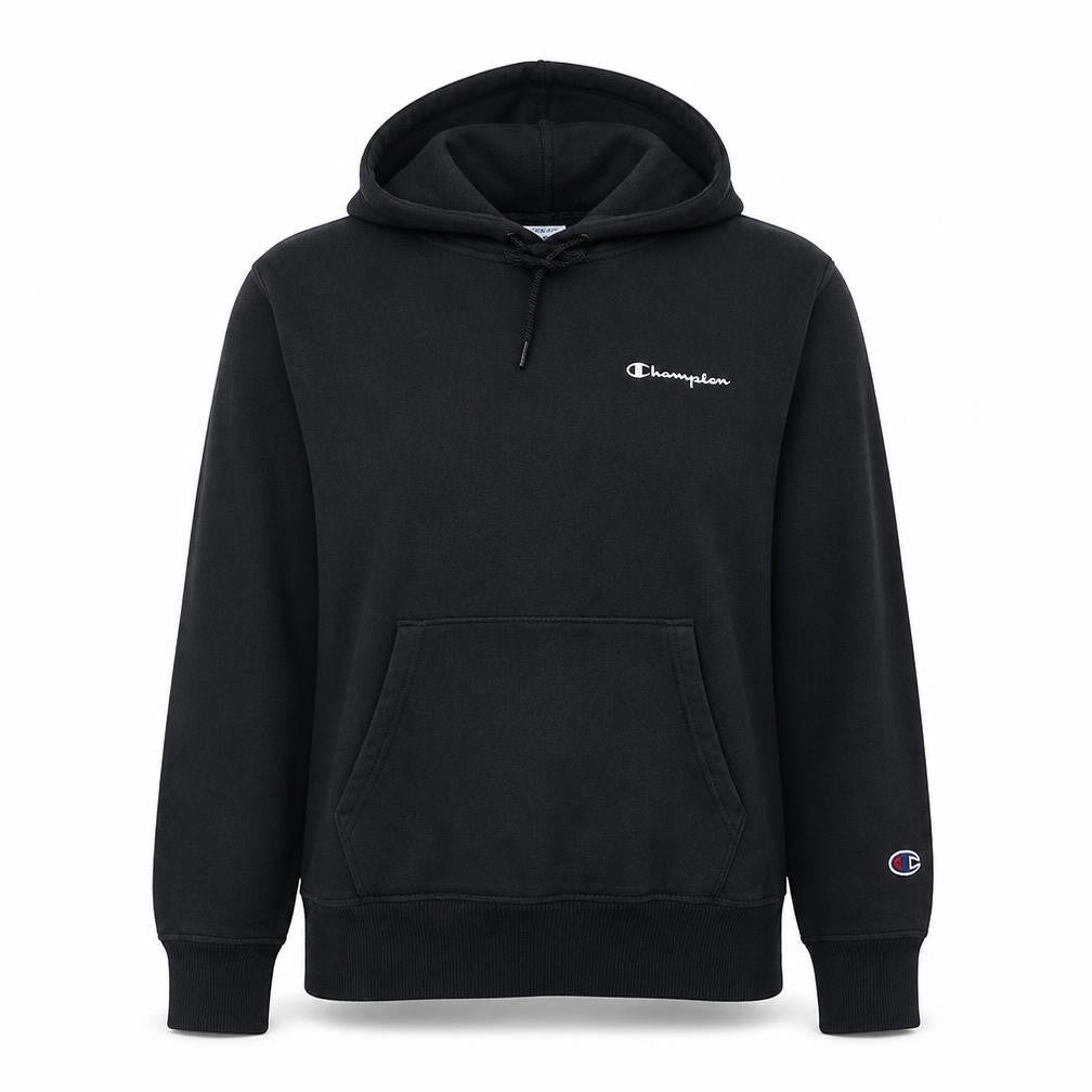 Front view of Champion Women's Black Small Pullover Hoodie Cotton Blend