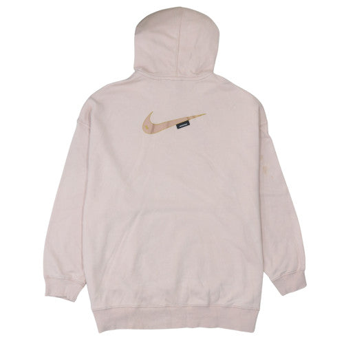 Nike Womens Beige Pullover Hoodie Small Relaxed Fit Sweatshirt