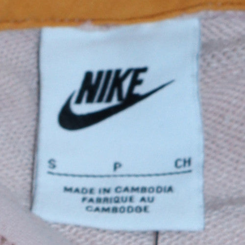 Nike Womens Beige Pullover Hoodie Small Relaxed Fit Sweatshirt