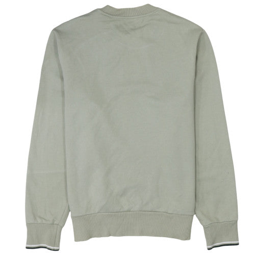Fred Perry Men's Beige Crew Neck Cotton Sweatshirt Size L