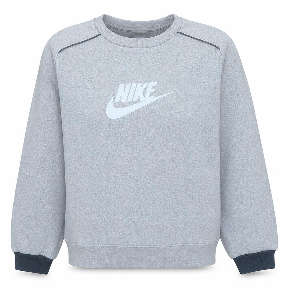 Front view of Nike Women’s Grey Crew Neck Pullover Sweatshirt M