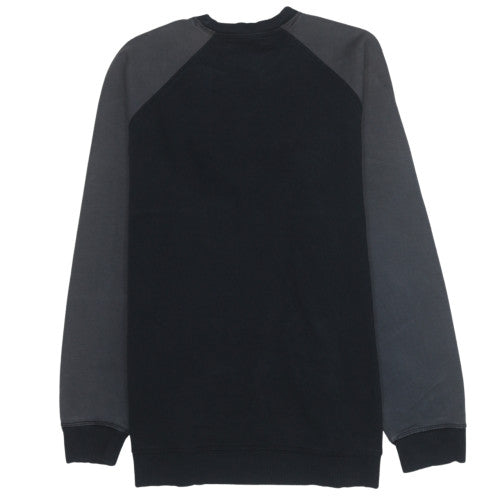 Adidas Men's Black Crew Neck Logo Pullover Sweatshirt Size L