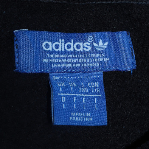 Adidas Men's Black Crew Neck Logo Pullover Sweatshirt Size L