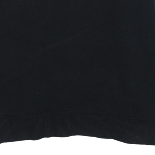 Adidas Men's Black Crew Neck Logo Pullover Sweatshirt Size L