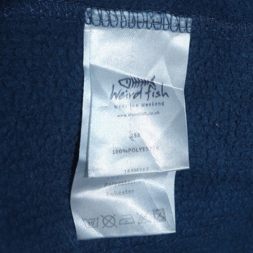 Weird Fish Mens Blue 1/4 Zip Fleece Sweatshirt Medium