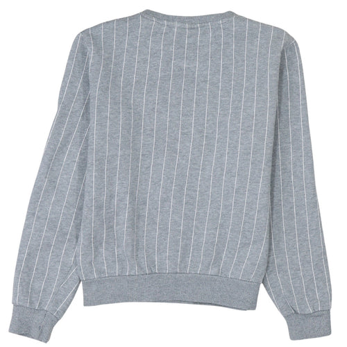 Fila Womens Grey Pinstripe Logo Sweatshirt XXS/6 Casual Pullover
