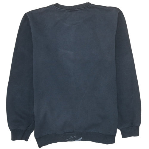 Adidas Mens Black Crew Neck Logo Pullover Sweatshirt Size M