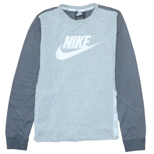 Nike Boys Grey Long Sleeve Crew Neck Sweatshirt 12-13 Years L