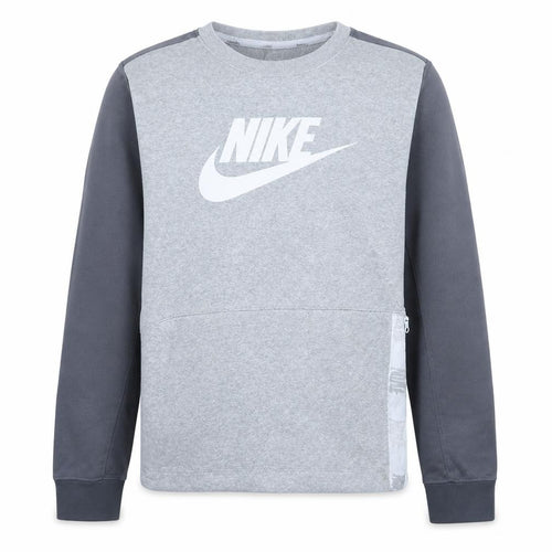Nike Boys Grey Long Sleeve Crew Neck Sweatshirt 12-13 Years L