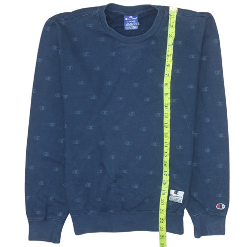 Champion Mens Blue XS Crew Neck Pullover Sweatshirt