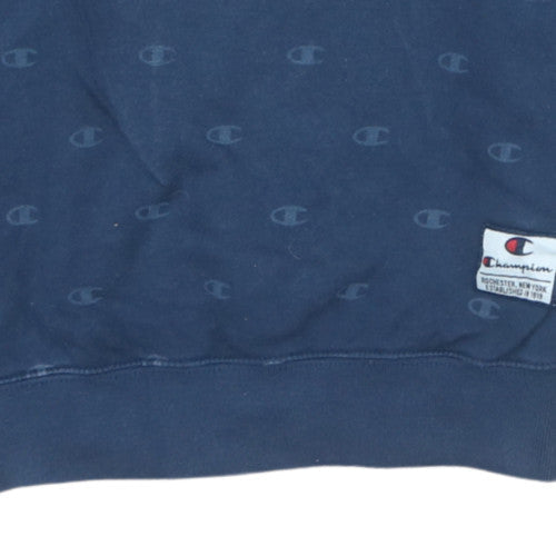 Champion Mens Blue XS Crew Neck Pullover Sweatshirt