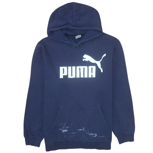 Puma Men's Blue XL Pullover Hoodie with Logo Front Graphic