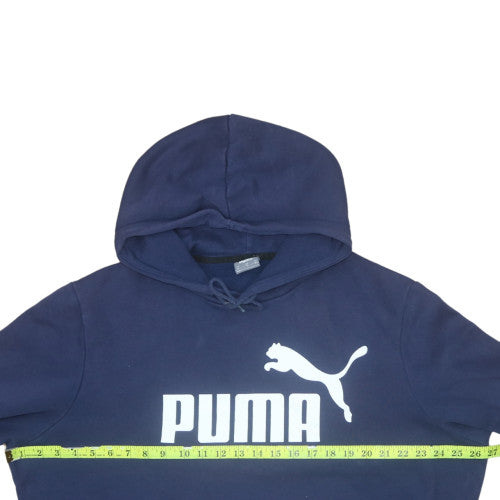 Puma Men's Blue XL Pullover Hoodie with Logo Front Graphic