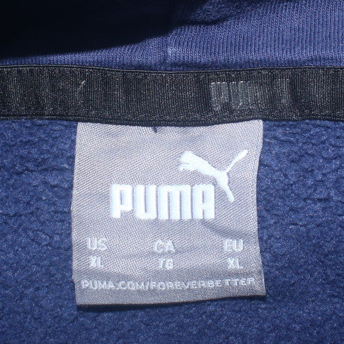 Puma Men's Blue XL Pullover Hoodie with Logo Front Graphic