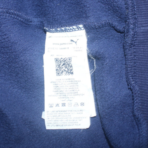 Puma Men's Blue XL Pullover Hoodie with Logo Front Graphic