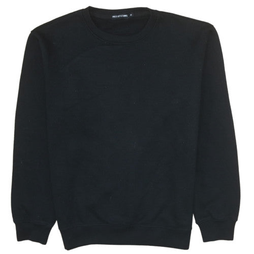 PrettyLittleThing Womens Black Cotton Pullover Sweatshirt M