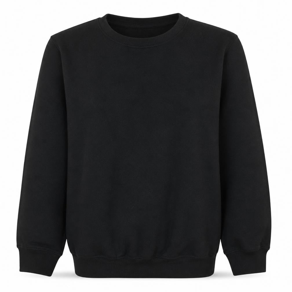 Front view of PRETTYLITTLETHING women’s black cotton pullover sweatshirt m