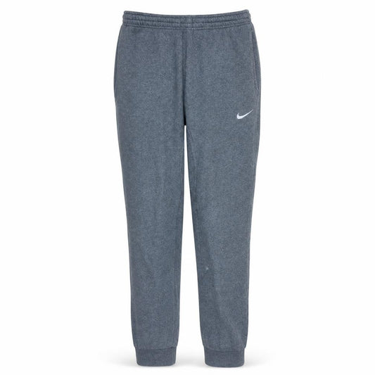 Front view of Nike Men's Grey Fleece Jogger Trousers, size M, Regular Fit