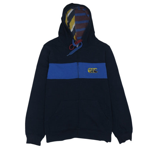 Canterbury Men's Blue Full Zip Hoodie Size L Sports Rugby Fleece