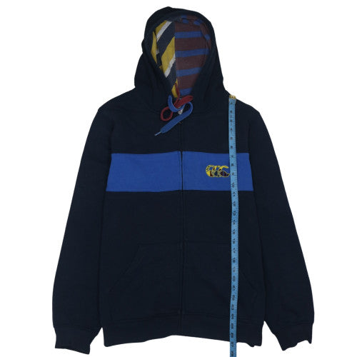 Canterbury Men's Blue Full Zip Hoodie Size L Sports Rugby Fleece