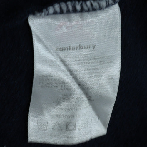 Canterbury Men's Blue Full Zip Hoodie Size L Sports Rugby Fleece
