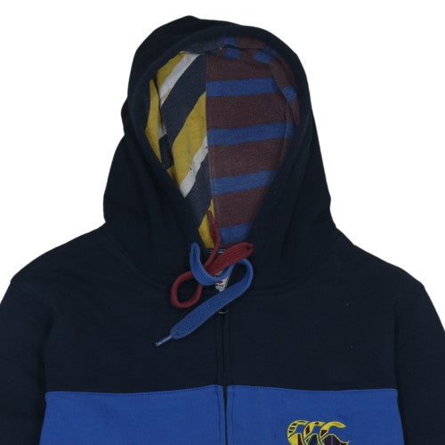 Canterbury Men's Blue Full Zip Hoodie Size L Sports Rugby Fleece