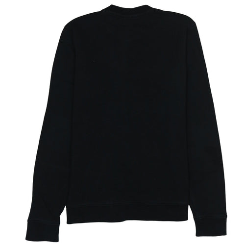 Lacoste Men's Black Crew Neck Sweatshirt Size S Embroidered Crocodile Logo