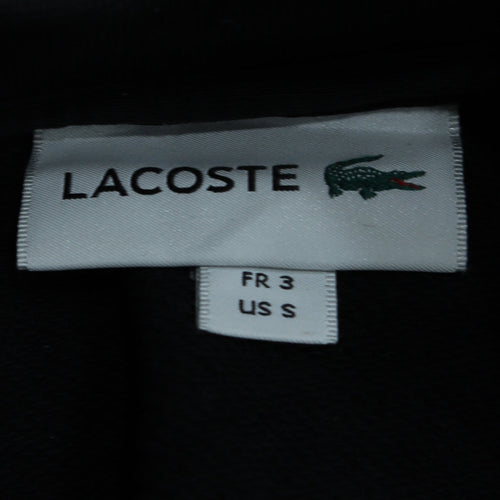 Lacoste Men's Black Crew Neck Sweatshirt Size S Embroidered Crocodile Logo