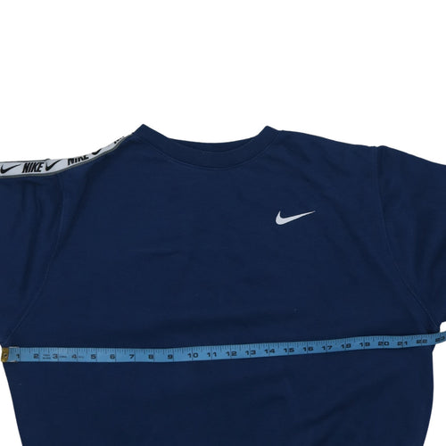 Nike Men's Blue Small Pullover Sweatshirt Standard Fit Logo Sportswear