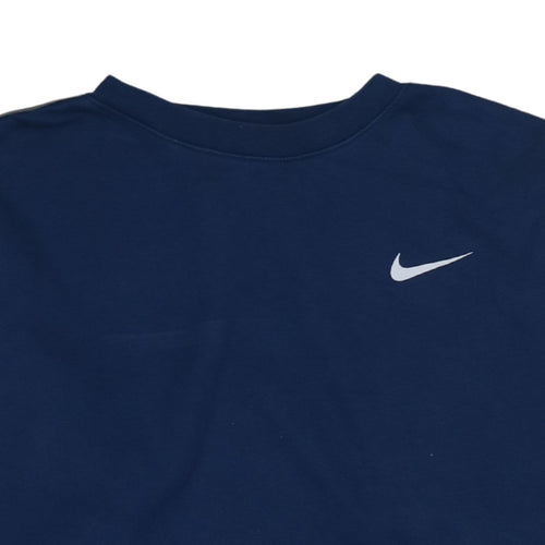 Nike Men's Blue Small Pullover Sweatshirt Standard Fit Logo Sportswear