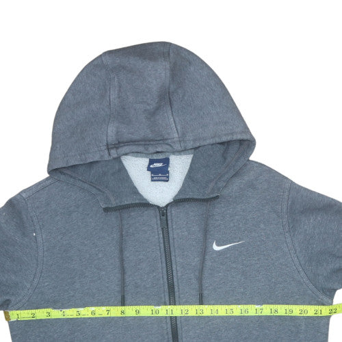 Nike Men's Grey Full Zip Hoodie M Regular Fit Fleece Sweatshirt