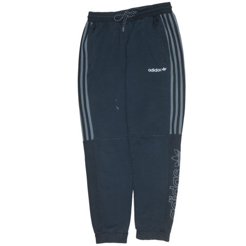 Adidas Men's Black Jogger Sweatpants Size M Regular Fit Tapered Logo