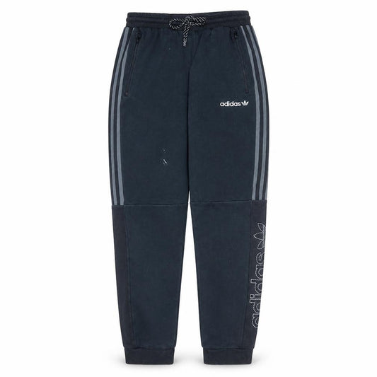 Front view of Adidas Men's Black Jogger Sweatpants, size M, Regular Fit Tapered Logo