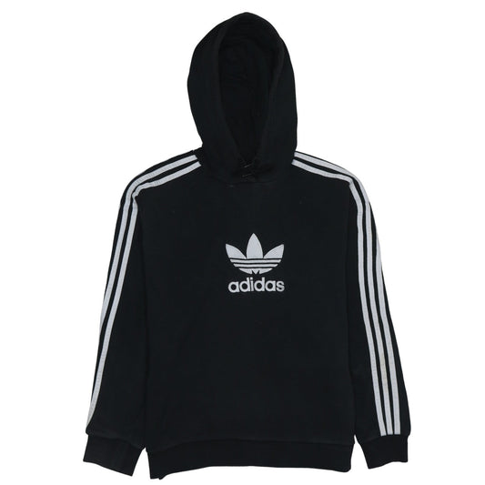Adidas Women’s Black Hooded Pullover Sweatshirt Size 10 UK