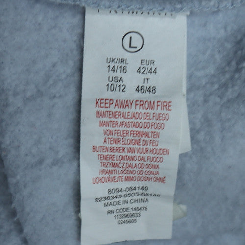 Disney Women Blue Stitch Sweatshirt L 14/16 Pullover Crew Neck