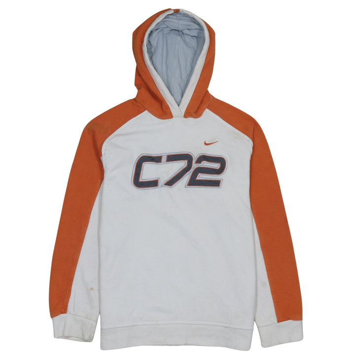 Nike Boys White & Orange Pullover Hoodie Size 10-12 Years C72 Logo