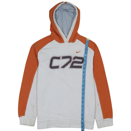 Nike Boys White & Orange Pullover Hoodie Size 10-12 Years C72 Logo