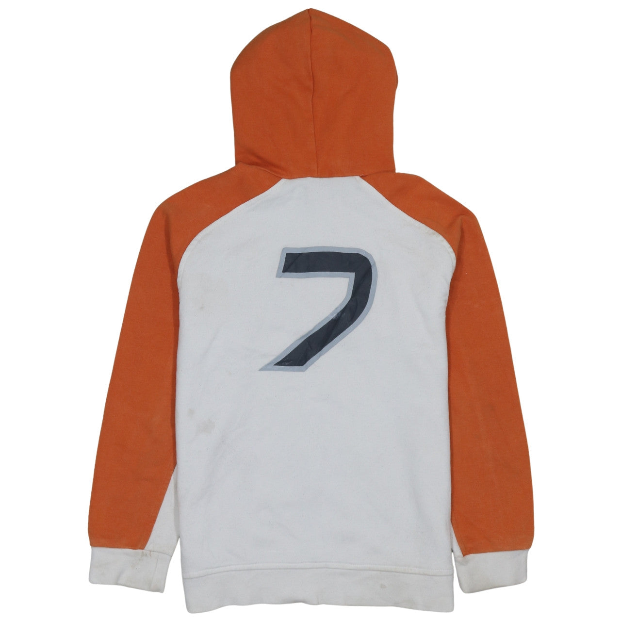 Nike Boys White & Orange Pullover Hoodie Size 10-12 Years C72 Logo