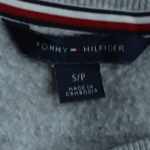 Tommy Hilfiger Men's Grey Logo Crew Neck Pullover Sweatshirt Size S