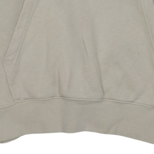 Nike Men Beige Pullover Hoodie Small Fleece Sports Logo
