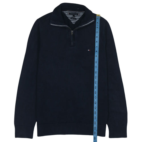 Tommy Hilfiger Men's Blue Cotton 1/2 Zip Jumper Size S