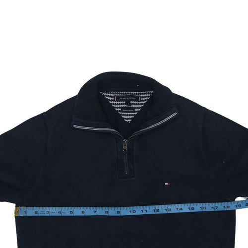Tommy Hilfiger Men's Blue Cotton 1/2 Zip Jumper Size S